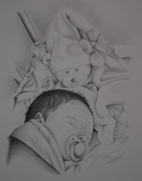 Kresba novorozence