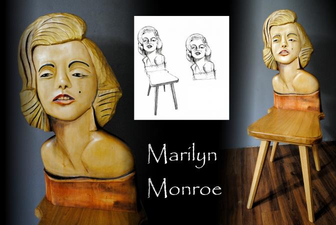 Marilyn Monroe, Dlabal Pavel, Vyřezávaná Karikaturní židle