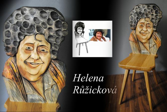 Helena Růžičková, Dlabal Pavel, Vyřezávaná Karikaturní židle