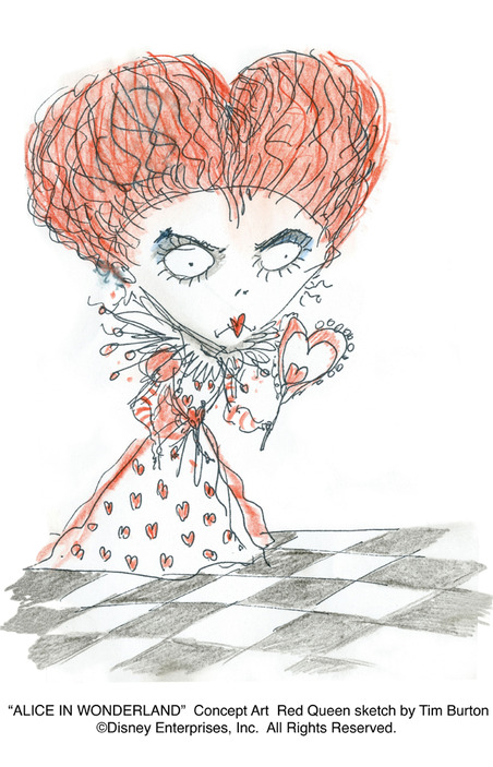 Tim Burton's Queen of Hearts Sketch